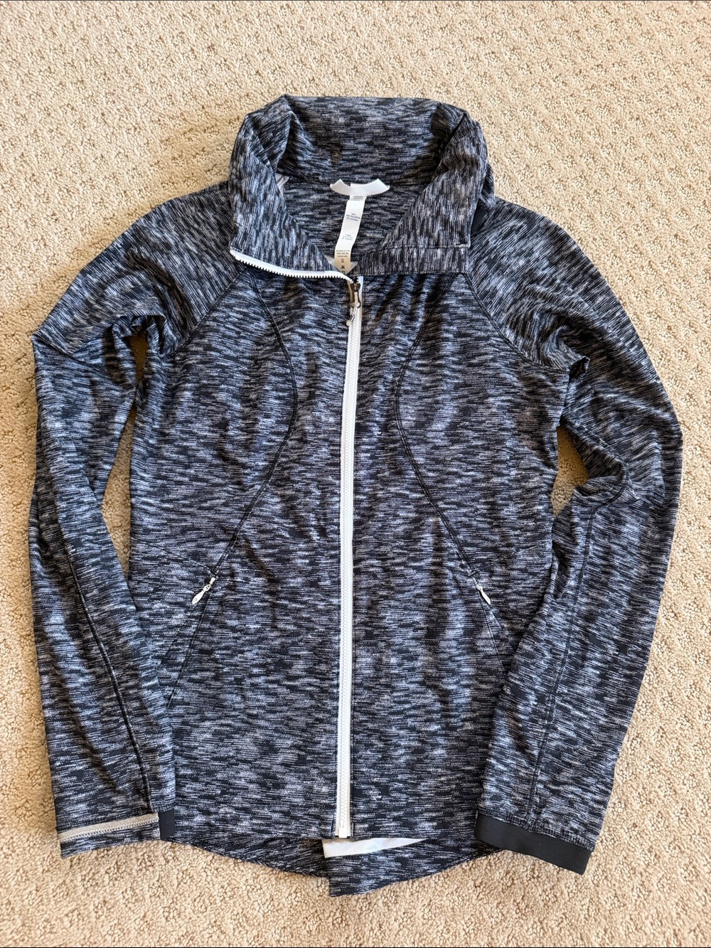 lululemon athletica Gray Space-Dye Full-Zip Utility hooded jacket New